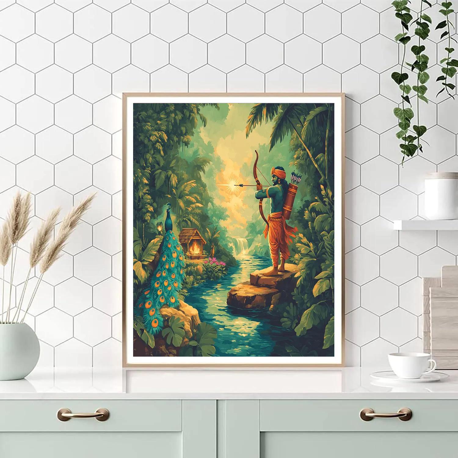 Rainforest River Pilgrimage Rama paint by numbers