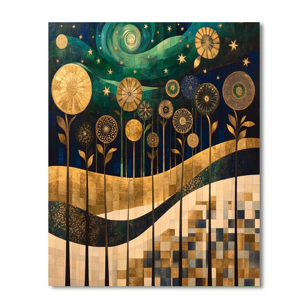 Gustav Klimt Inspired Aurora Canopy Tapestry painting number kit