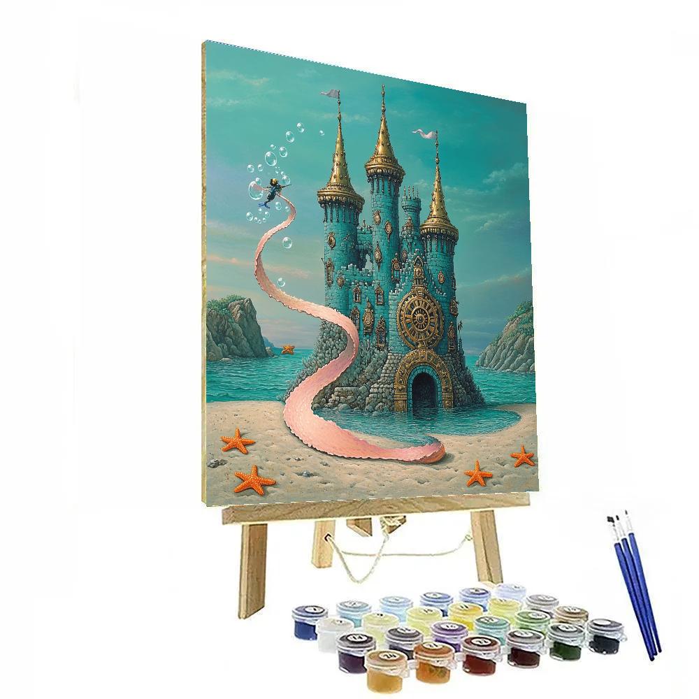 Clockwork Reef Castle At Low Tide Numbered painting kits