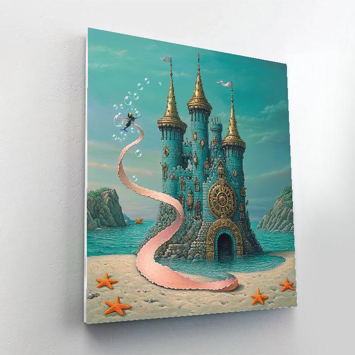 Clockwork Reef Castle At Low Tide Numbered painting kits