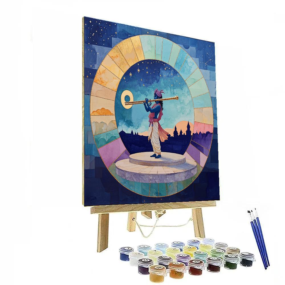 Krishna And The Time Dilation Flute Note DIY paint by numbers