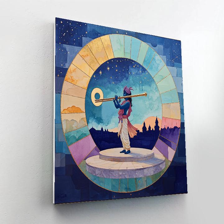 Krishna And The Time Dilation Flute Note DIY paint by numbers