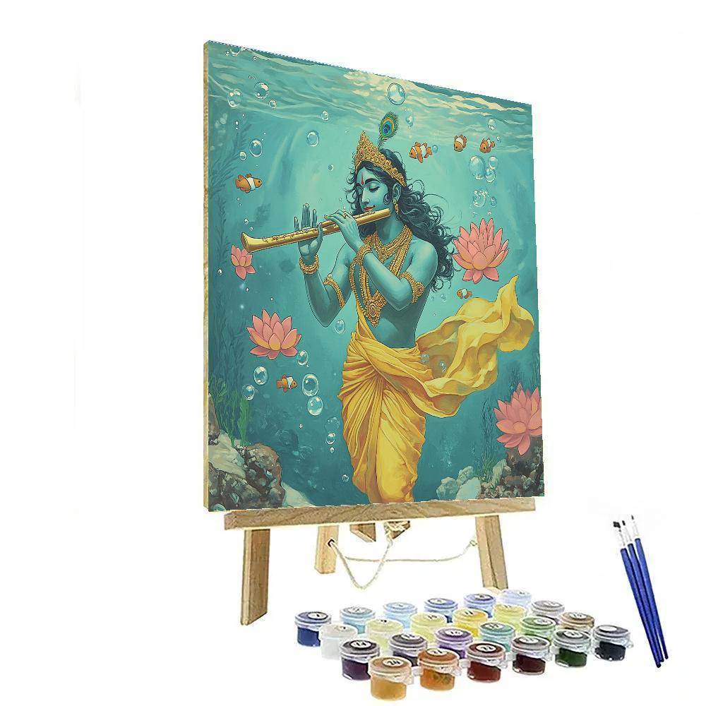 Krishna In The Coral Reef Yamuna Dream Paint by numbers art