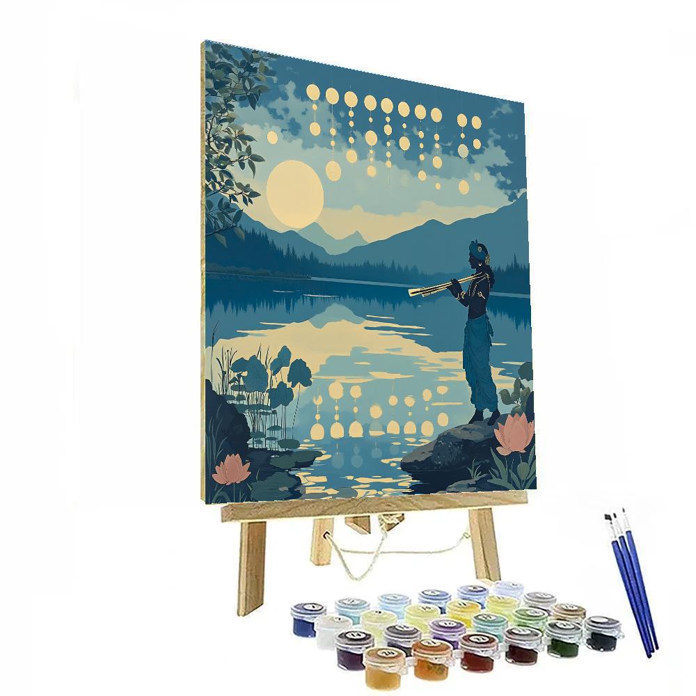 Krishna At The Mirror Lake Of Many Moons Paint by numbers art