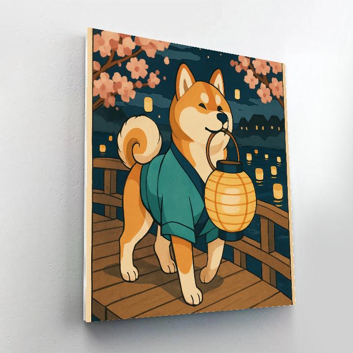 Lantern Festival Dog Parade Numbered painting kits