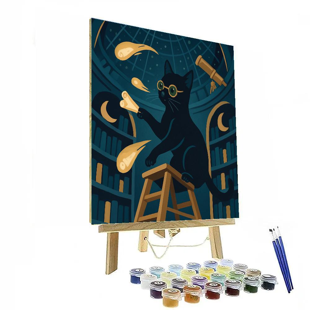 Cat Constellation Librarian paint by color