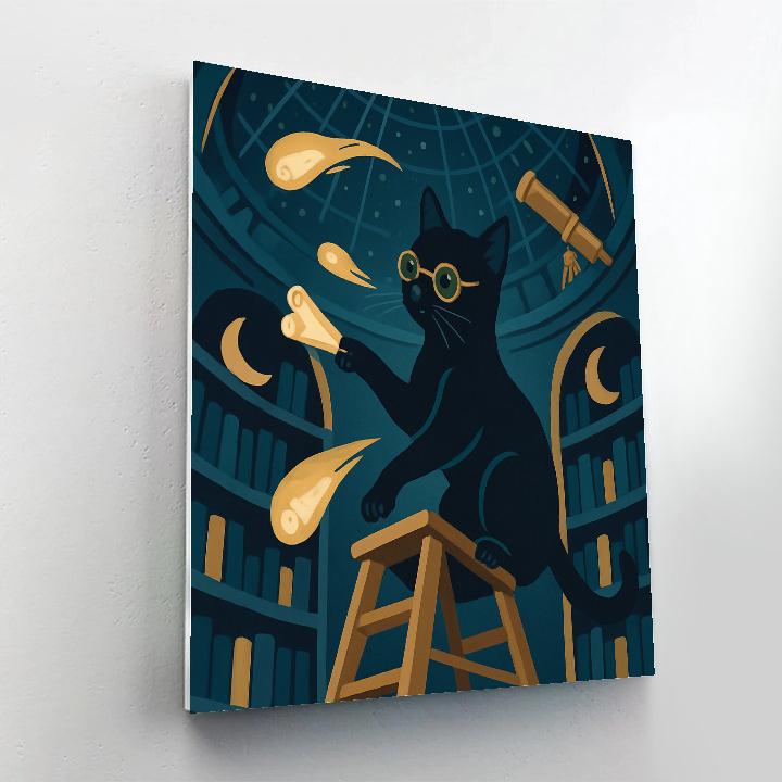 Cat Constellation Librarian paint by color
