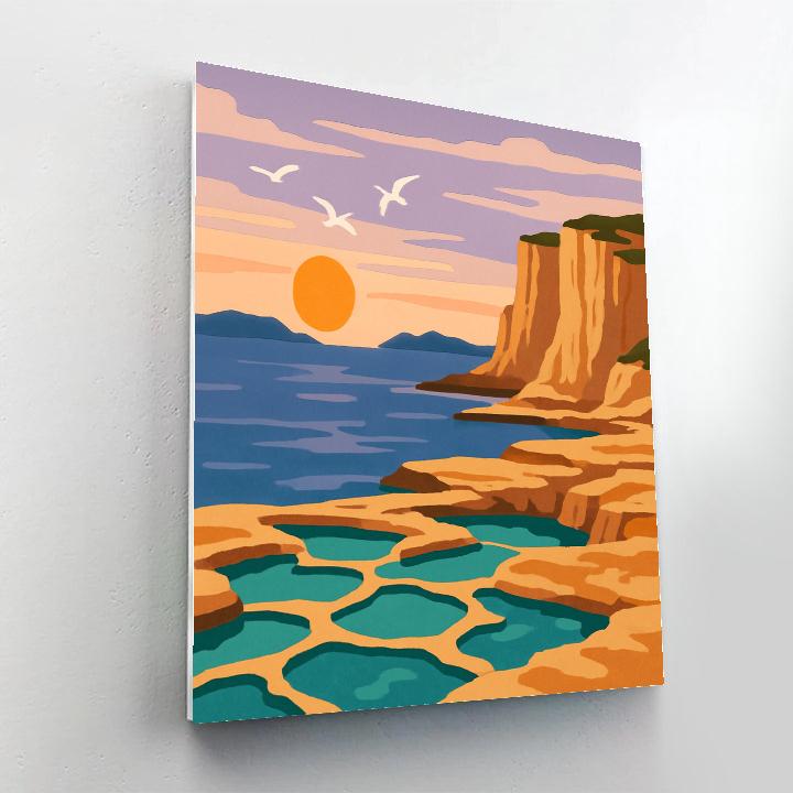 Tidal Mosaic Landscape Coastline DIY paint by numbers