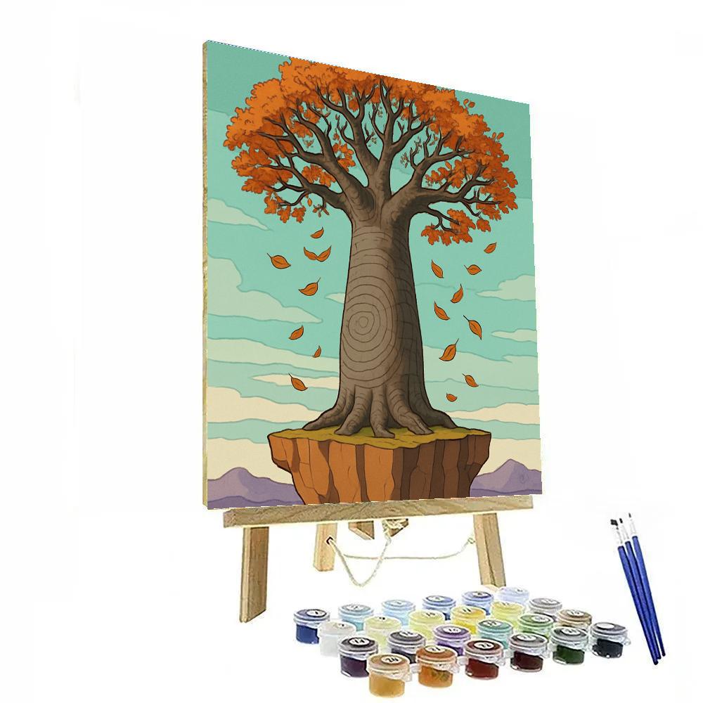 Tree Ring Baobab Sky Terrace DIY paint by numbers