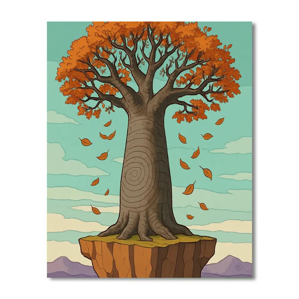 Tree Ring Baobab Sky Terrace DIY paint by numbers