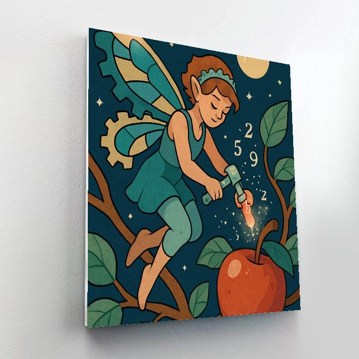 Clockwork Orchard Fairy Paint by numbers art