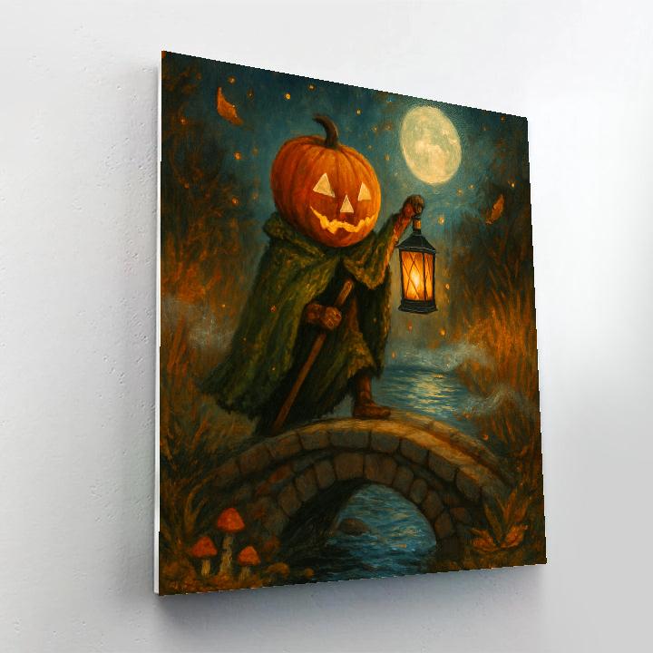 Lantern Keeper Of The Pumpkin Bridge Numbered painting kits
