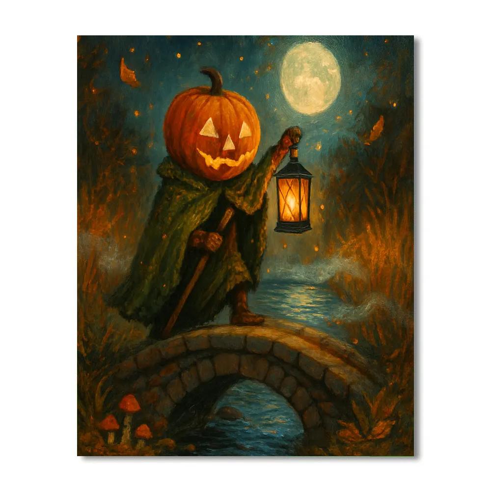 Lantern Keeper Of The Pumpkin Bridge Numbered painting kits