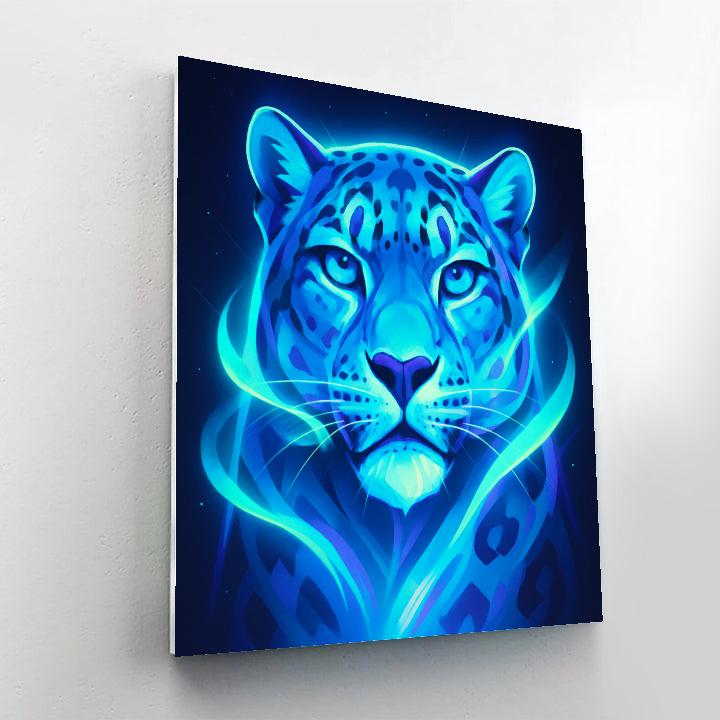 Aurora Circuit Snow Leopard painting number kit