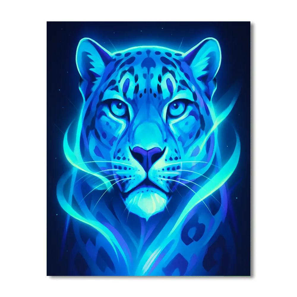 Aurora Circuit Snow Leopard painting number kit