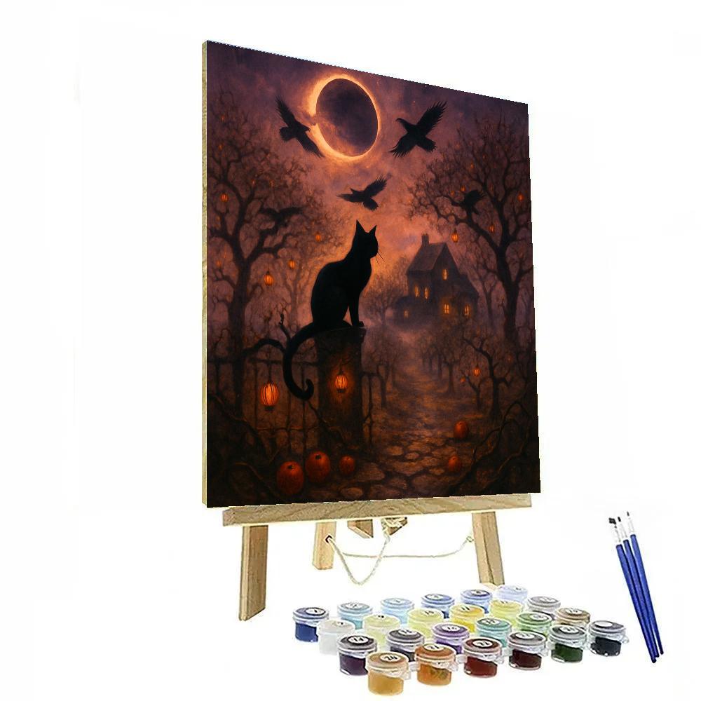 The Raven Orchard Under A Violet Eclipse Painting by numbers kit