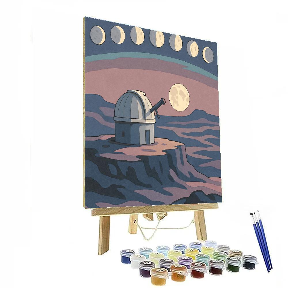 Desert Observatory Under Moon Phases DIY paint by numbers