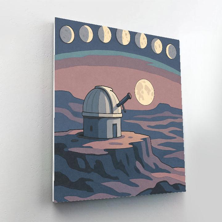 Desert Observatory Under Moon Phases DIY paint by numbers