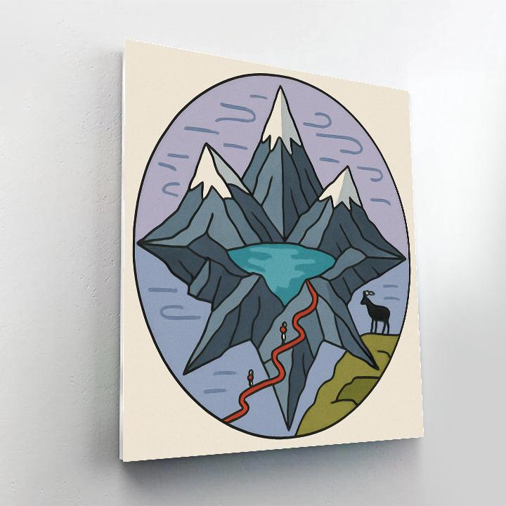 Skyborne Mountain Compass Paint by numbers kits