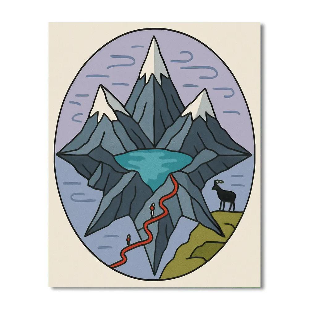 Skyborne Mountain Compass Paint by numbers kits