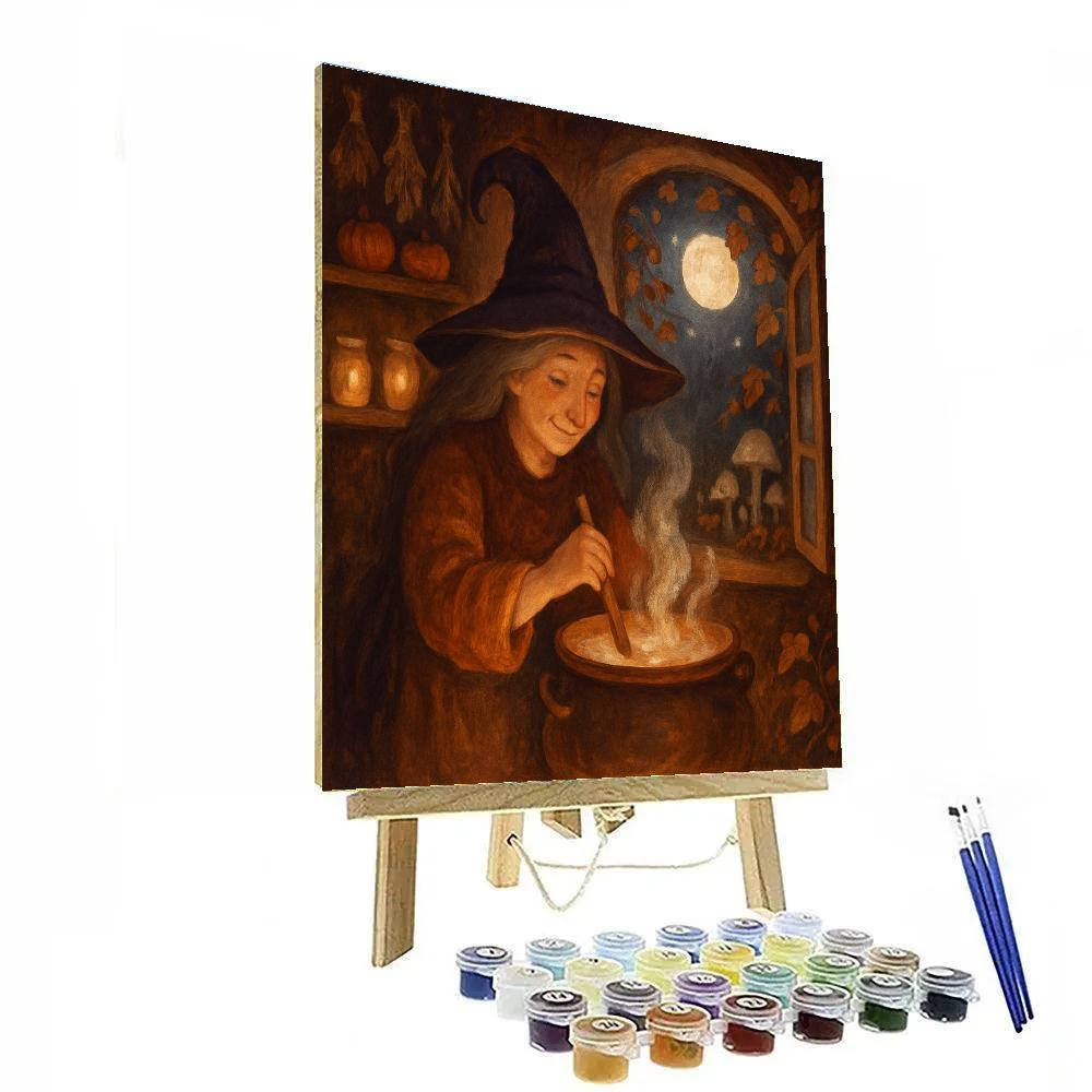 The Hearthlit Witch Cottage Pantry Painting by numbers kit