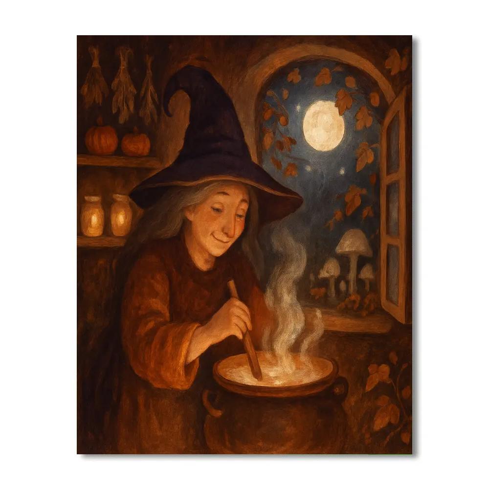 The Hearthlit Witch Cottage Pantry Painting by numbers kit