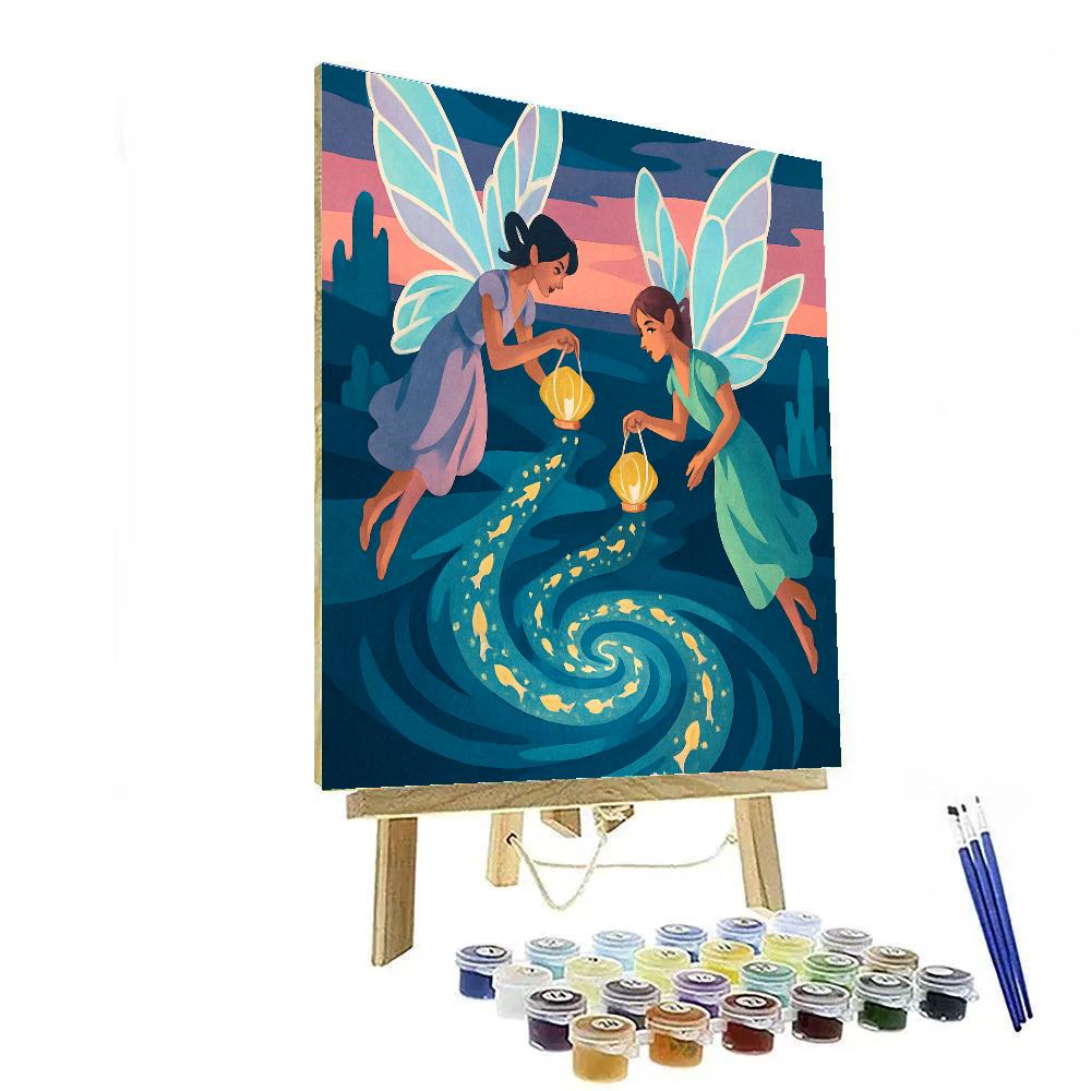 Lantern Reef With Fairy Tidekeepers painting number kit