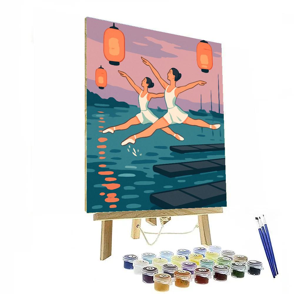 Lanterns Over A Ballet Harbor Paint by numbers kits