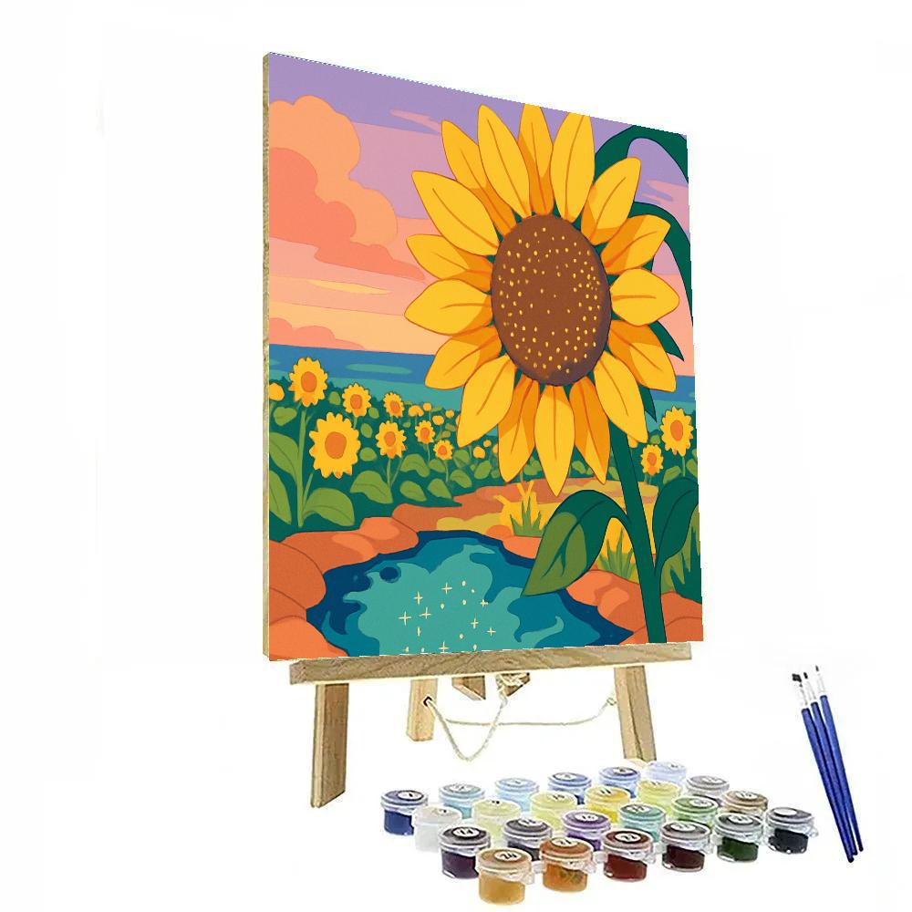 Sunflower With Tidepool Constellations Painting by numbers kit