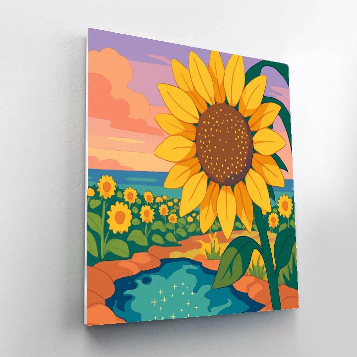 Sunflower With Tidepool Constellations Painting by numbers kit