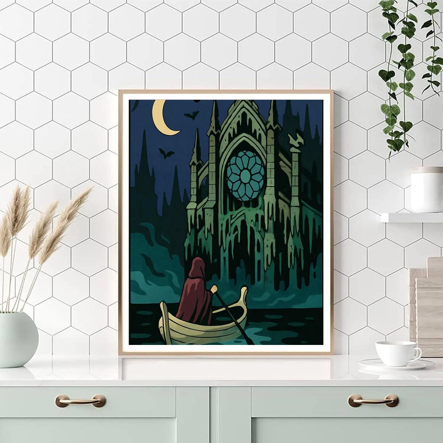 Cathedral Of Tides In Gothic Twilight Numbered painting kits