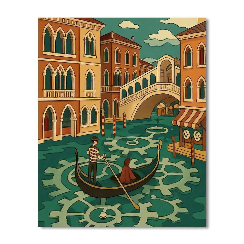 Clockwork Tide Venice Poster painting number kit