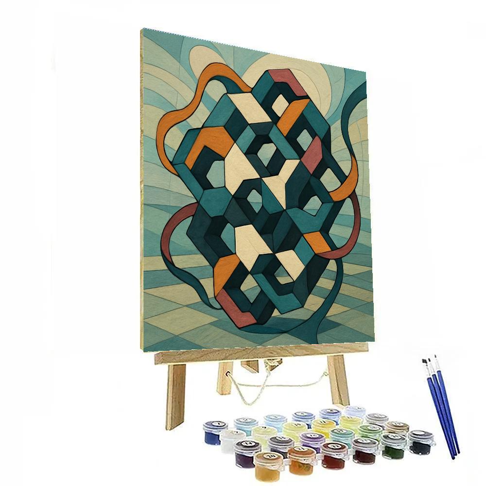 Kinetic Lattice In Abstract Drift Painting by numbers kit