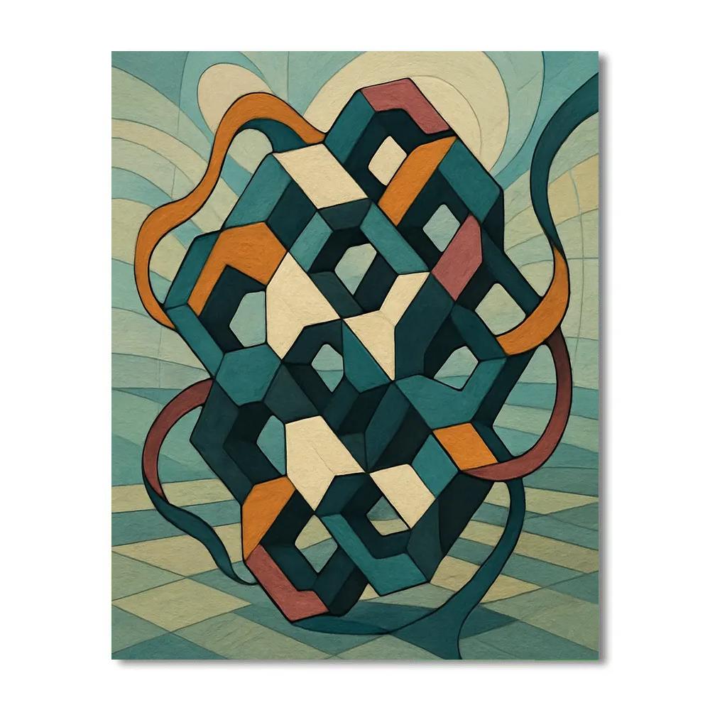 Kinetic Lattice In Abstract Drift Painting by numbers kit