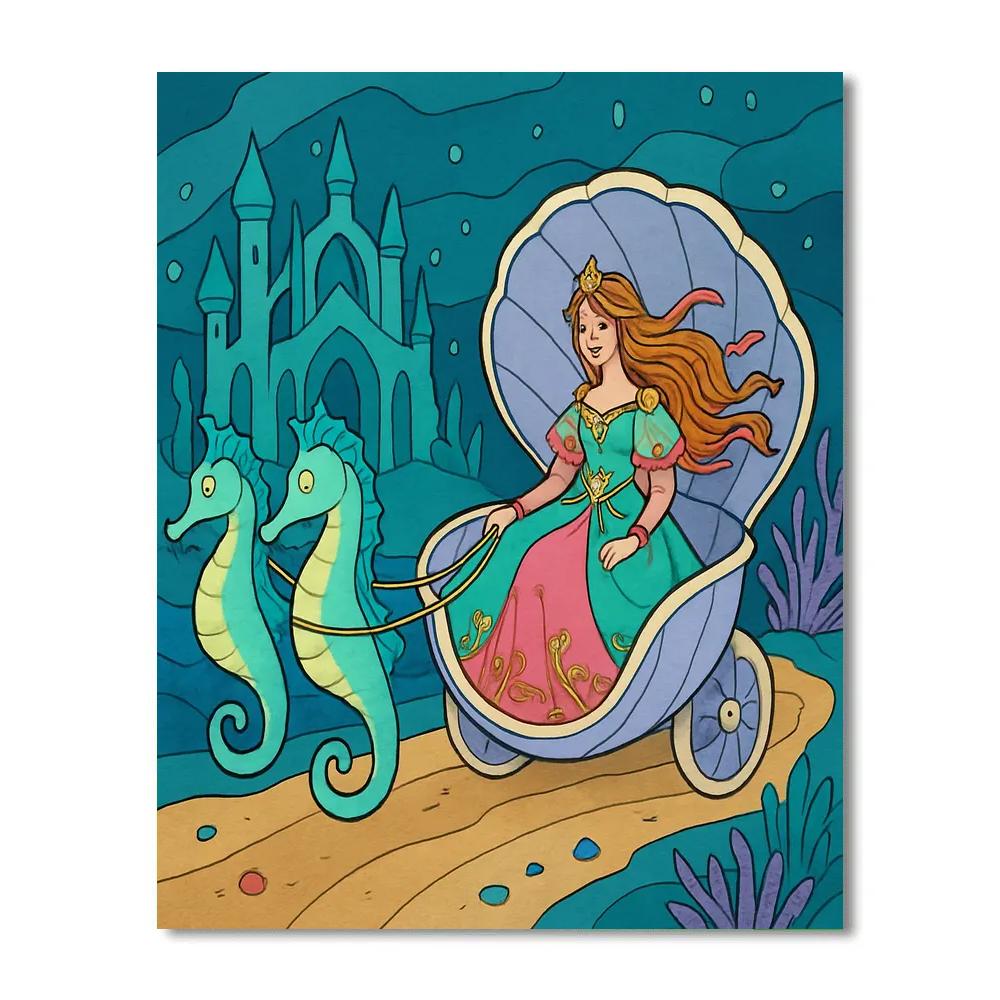 Crystal Reef Princess Procession Number painting
