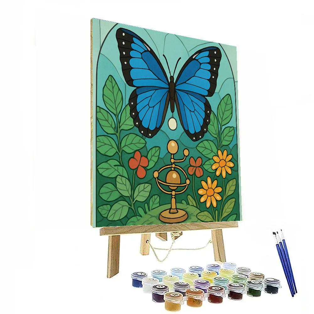 Clockwork Orrery With Butterfly Messenger paint by numbers