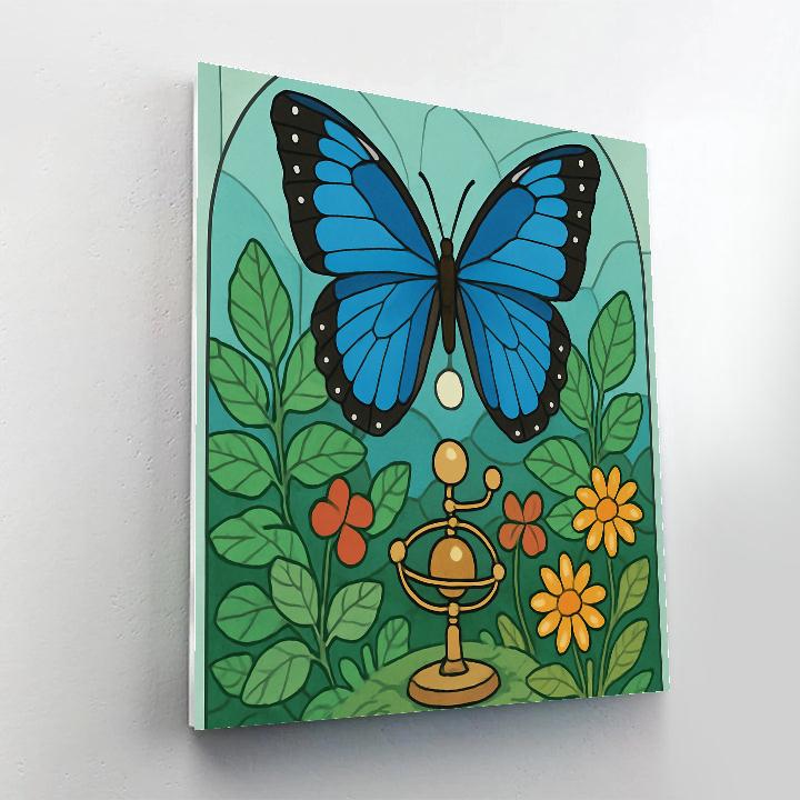 Clockwork Orrery With Butterfly Messenger paint by numbers