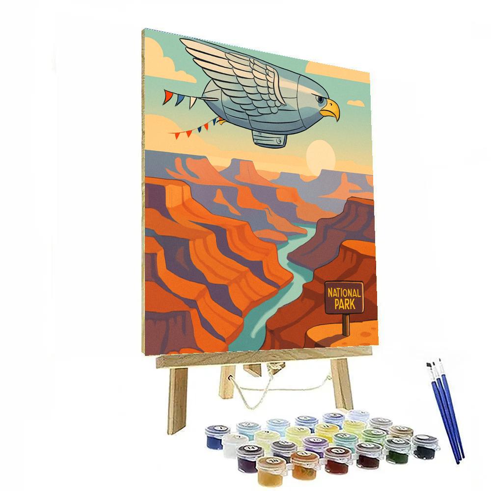 Canyon Airship Parade USA Paint by numbers kits