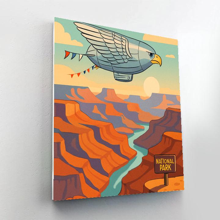 Canyon Airship Parade USA Paint by numbers kits