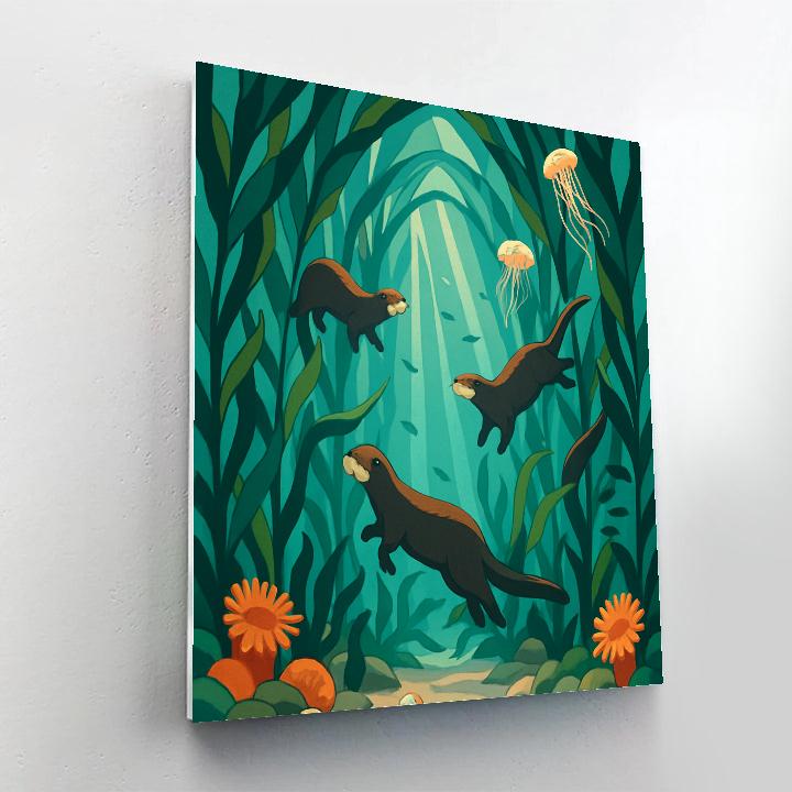 Kelp Cathedral Ocean Dreamscape painting number kit