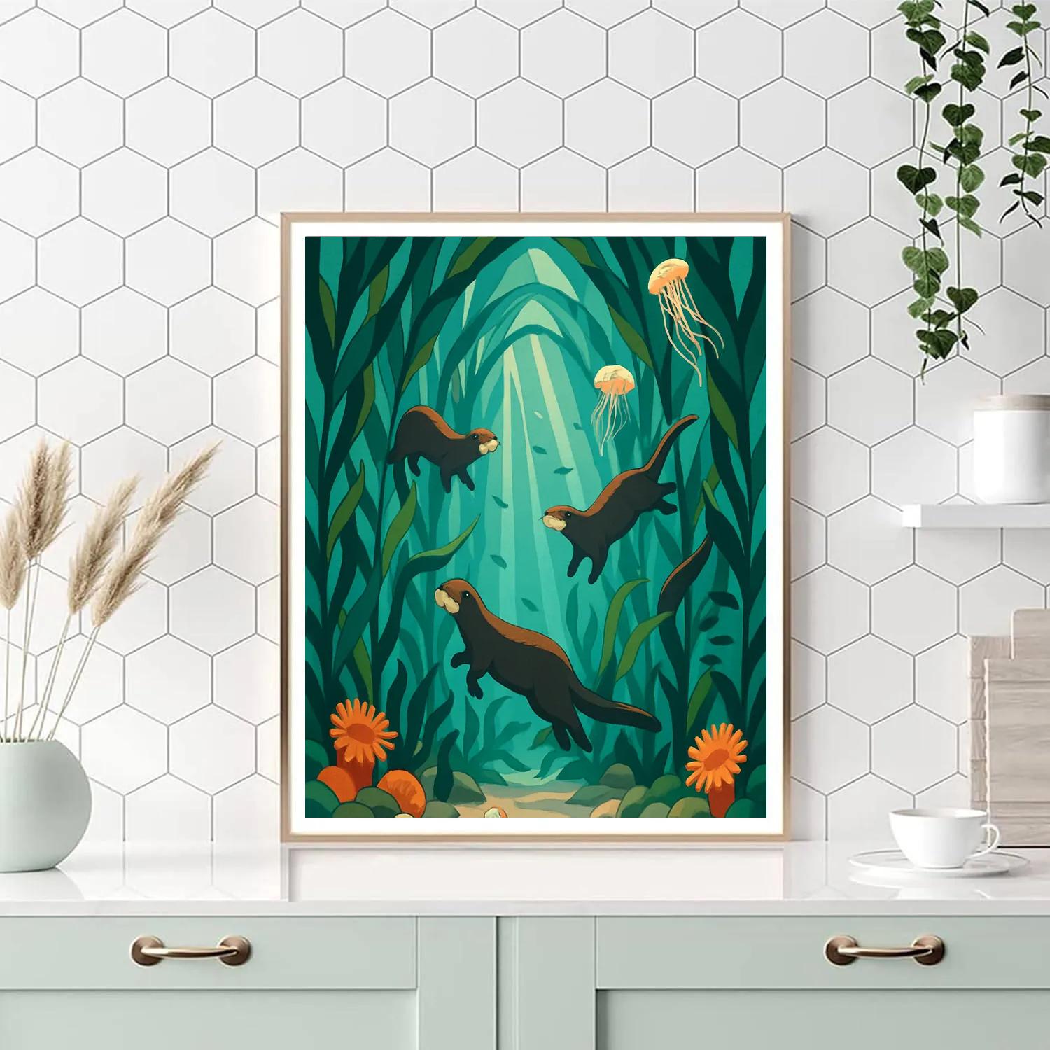 Kelp Cathedral Ocean Dreamscape painting number kit