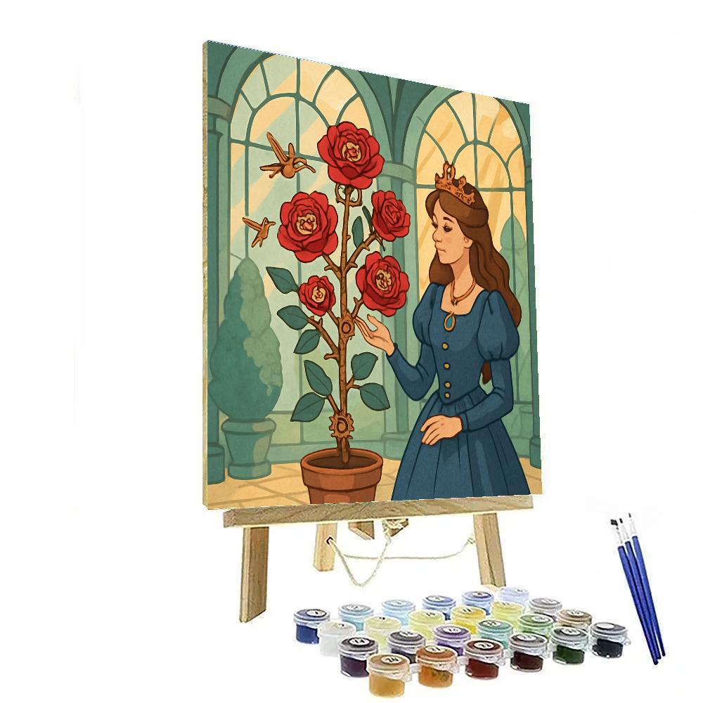Clockwork Conservatory With Princess In Bloom paint by numbers