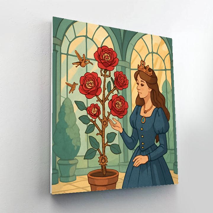Clockwork Conservatory With Princess In Bloom paint by numbers