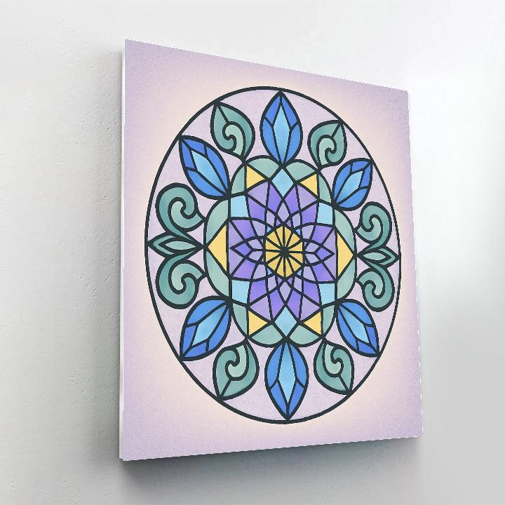 Prism Garden With Mandala Interior paint by number