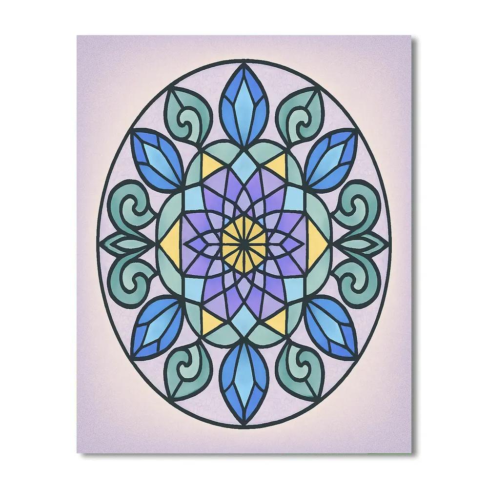 Prism Garden With Mandala Interior paint by number