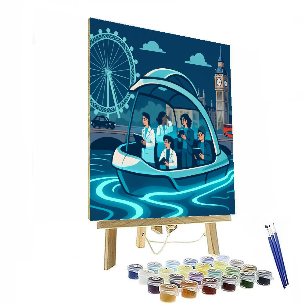 Thames Tidal Observatory London Painting by numbers kit