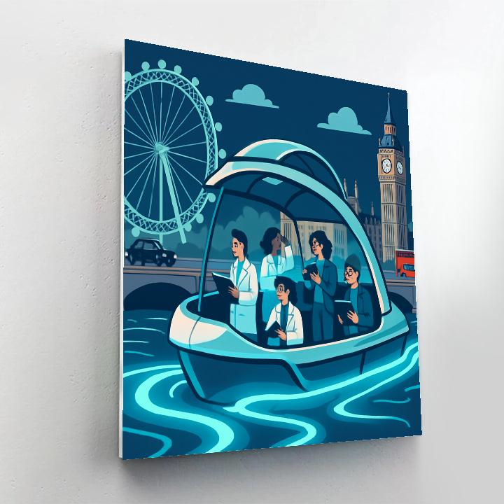 Thames Tidal Observatory London Painting by numbers kit