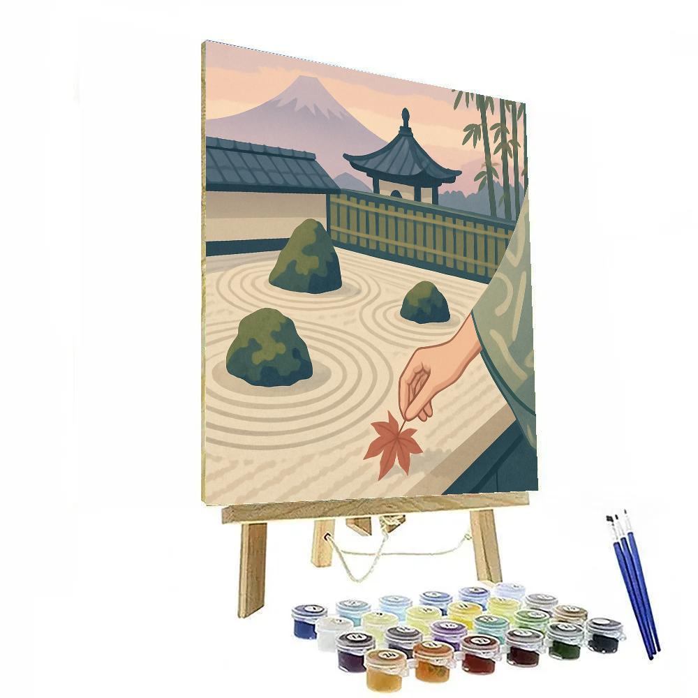Zen Rock Garden Echoes Japan DIY paint by numbers