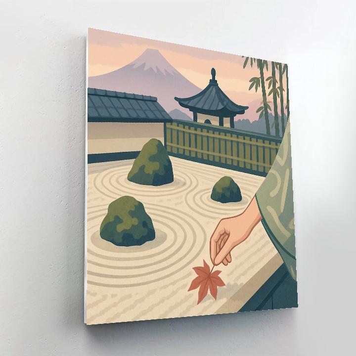 Zen Rock Garden Echoes Japan DIY paint by numbers
