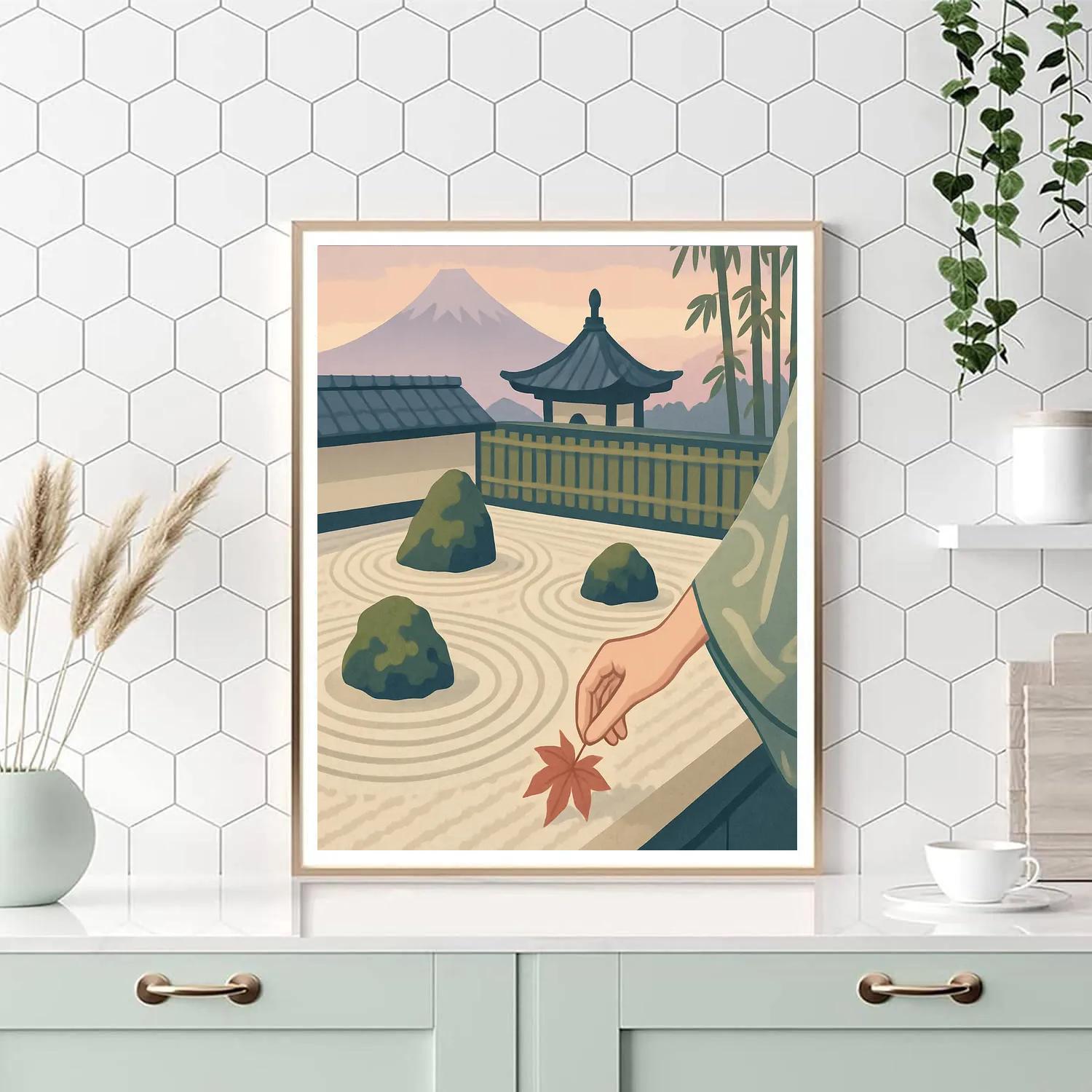 Zen Rock Garden Echoes Japan DIY paint by numbers
